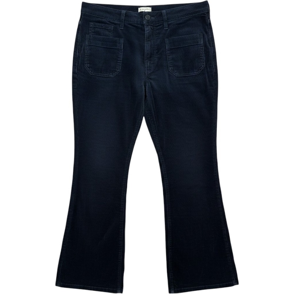 Pilcro Anthropologie Icon Flare Corduroy Pants Black Size 32 Retro Boho